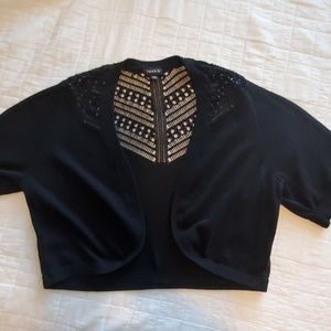 Black Crop Cardigan